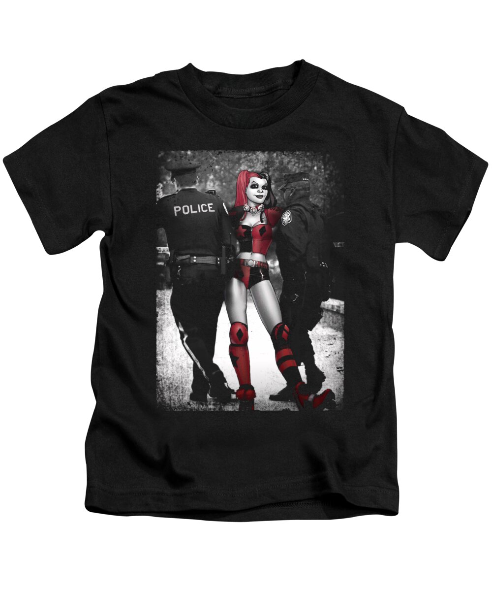 Kids T-Shirt featuring the digital art Batman - Arrest by Brand A