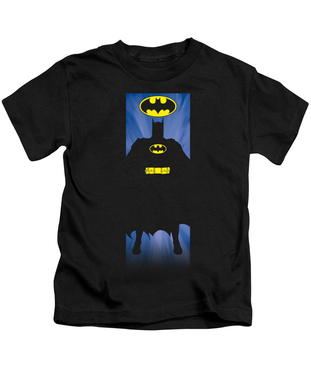  Kids T-Shirt featuring the digital art Batman - Batman Block by Brand A
