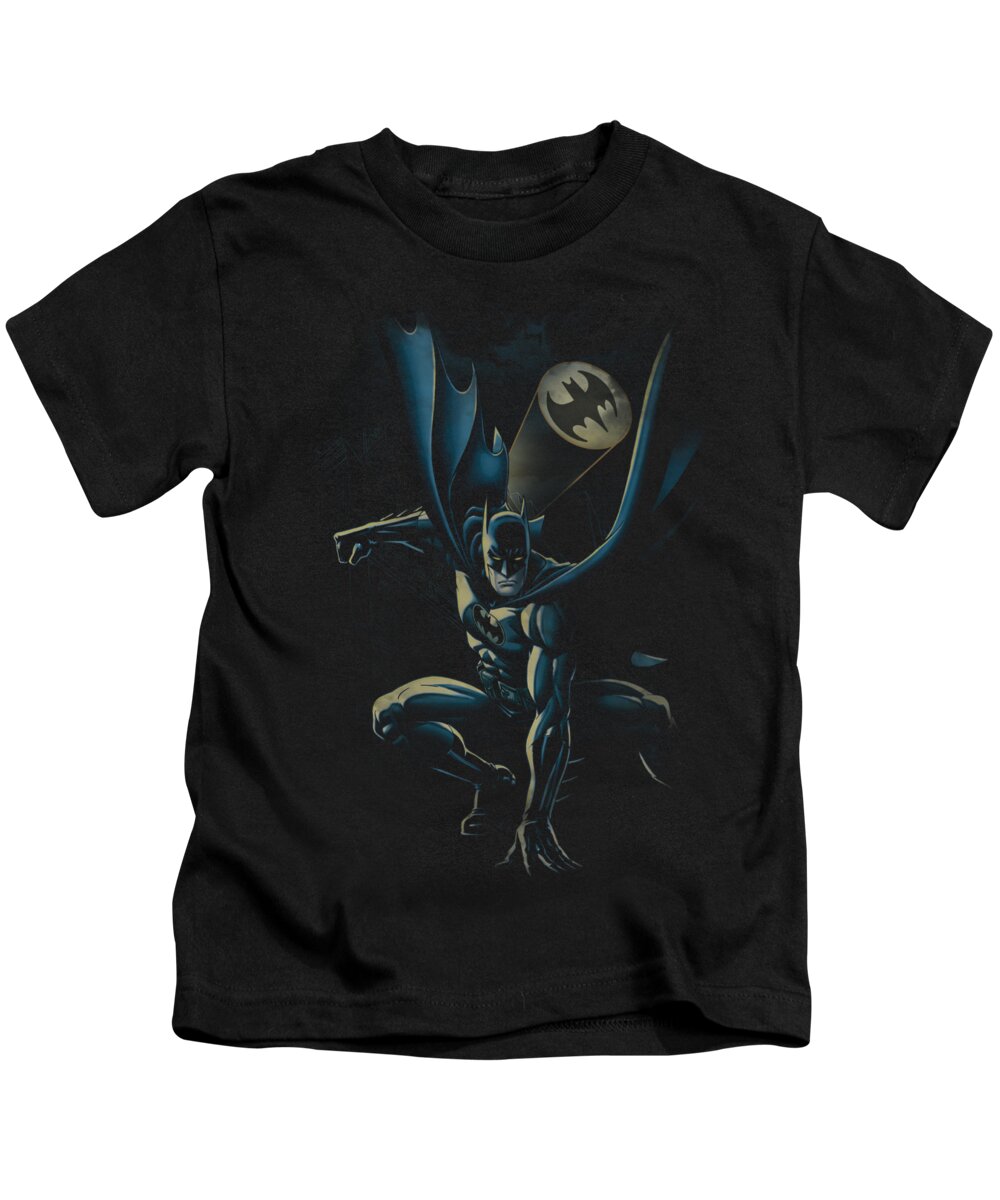 Batman Kids T-Shirt featuring the digital art Batman - Calling All Bats by Brand A