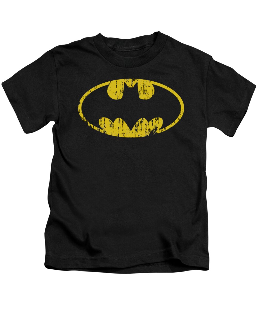 Batman - Logo Distressed T-Shirt by Brand - Pixels Merch
