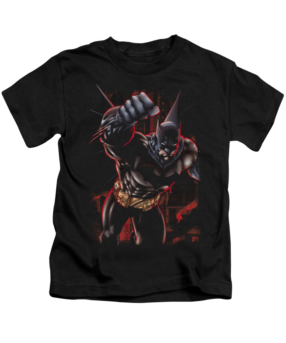Batman Kids T-Shirt featuring the digital art Batman - Crimson Knight by Brand A