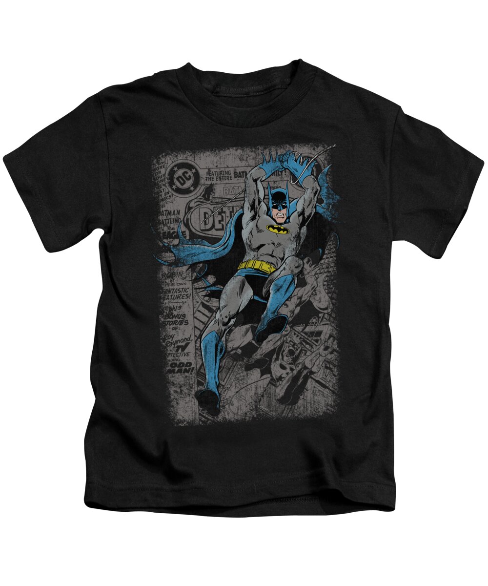 Batman Kids T-Shirt featuring the digital art Batman - Detective #487 Distress by Brand A