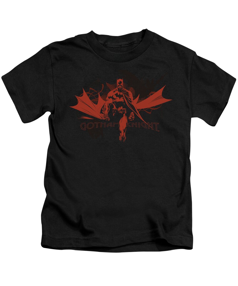 Batman Kids T-Shirt featuring the digital art Batman - Gotham Knight by Brand A