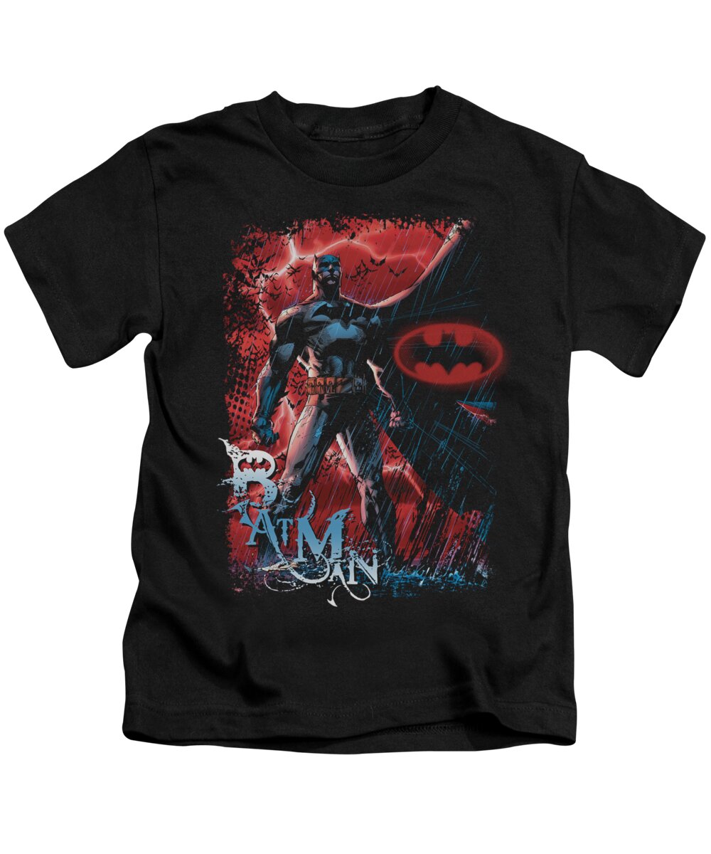 Batman Kids T-Shirt featuring the digital art Batman - Gotham Reign by Brand A