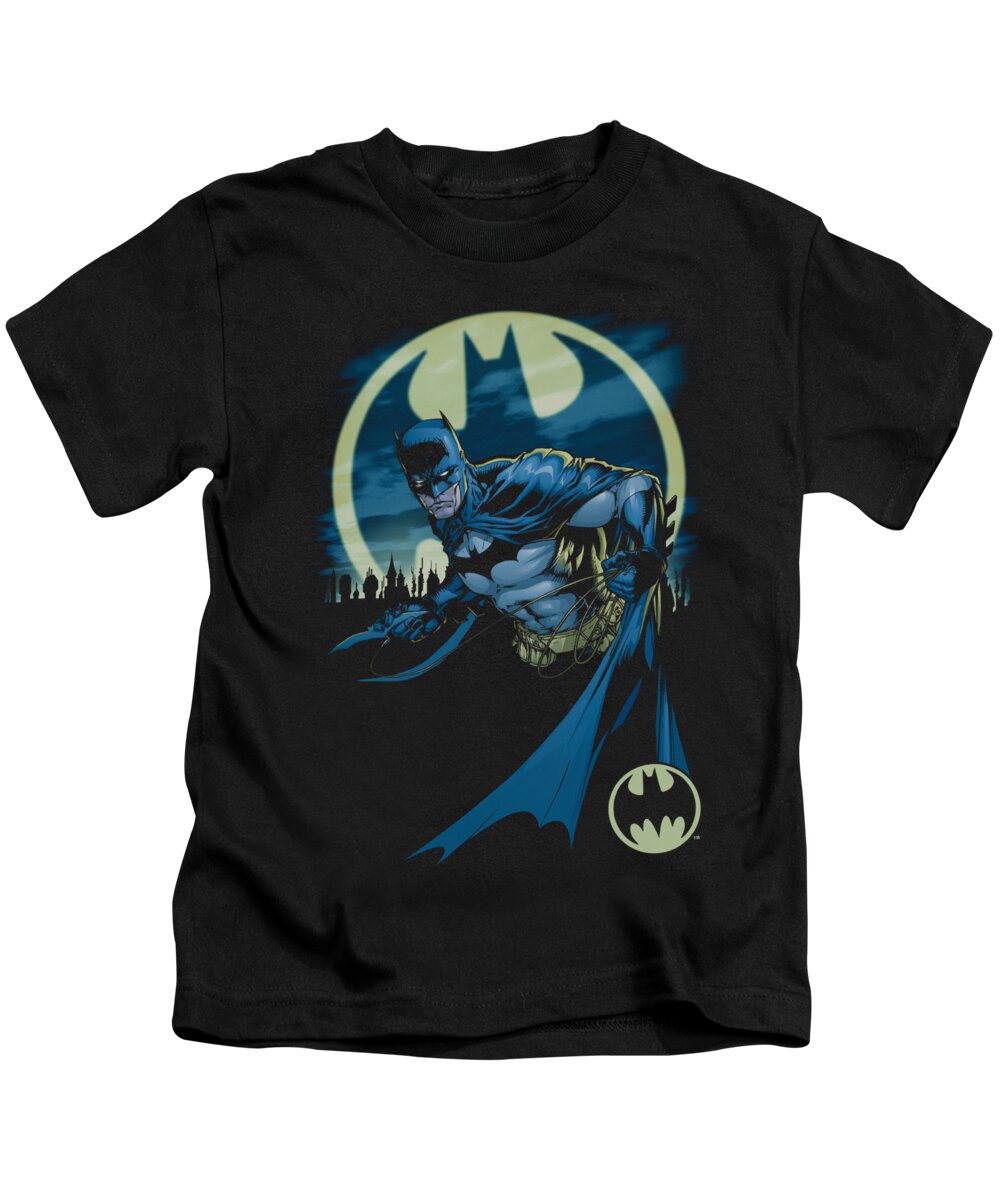 Batman Kids T-Shirt featuring the digital art Batman - Heed The Call by Brand A