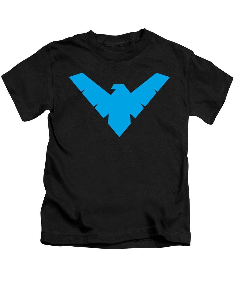  Kids T-Shirt featuring the digital art Batman - Nightwing Symbol by Brand A