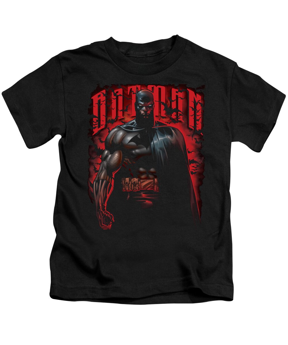 Batman Kids T-Shirt featuring the digital art Batman - Red Knight by Brand A