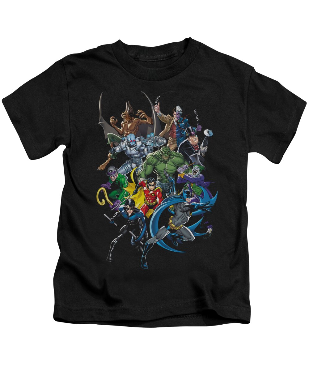 Batman Kids T-Shirt featuring the digital art Batman - Saints And Psychos by Brand A