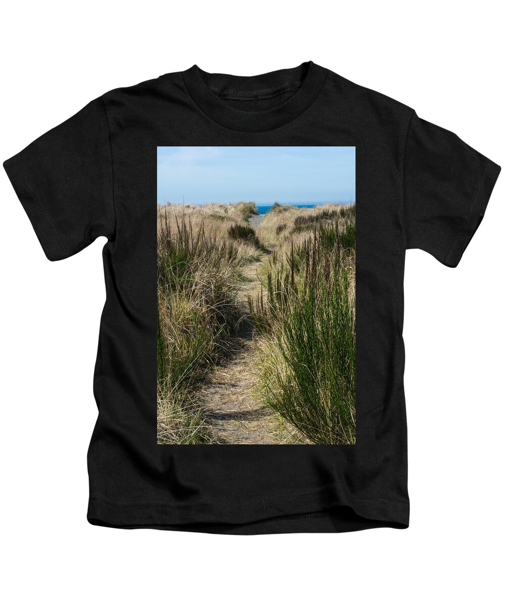 Westport Beach Kids T-Shirt featuring the photograph Beach Trail by Tikvah's Hope