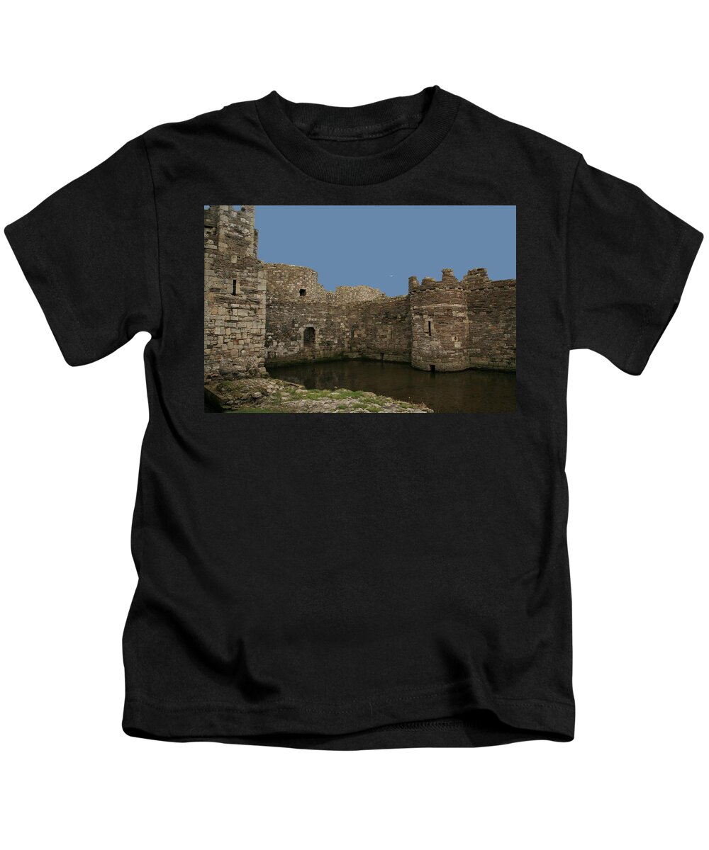 Castles Kids T-Shirt featuring the photograph Beamaris castle by Christopher Rowlands