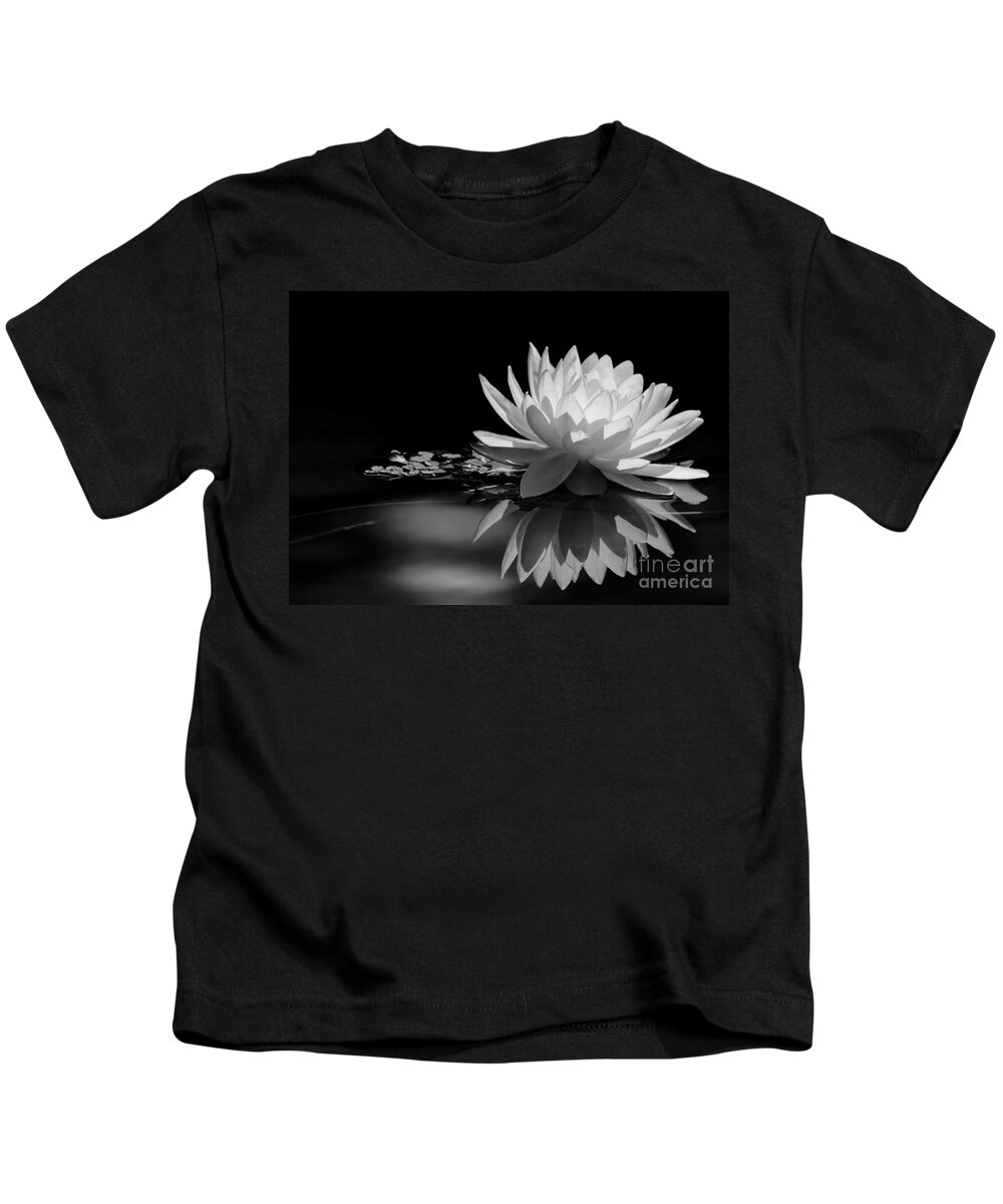 Landscape Kids T-Shirt featuring the photograph Beautiful Water Lily Reflections by Sabrina L Ryan