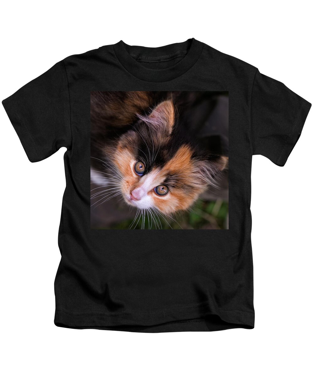 Cat Kids T-Shirt featuring the photograph Cute Kitty by Jurgen Lorenzen