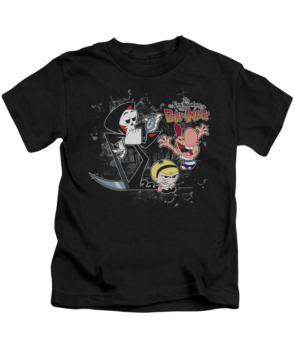 Billy And Mandy Kids T-Shirt featuring the digital art Billy And Mandy - Splatter Cast by Brand A