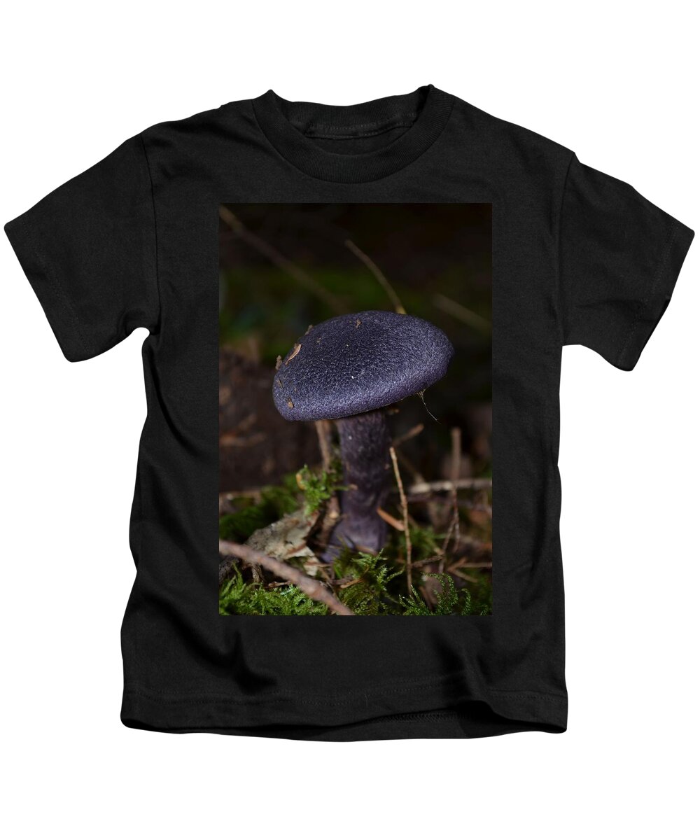 Black Mushroom Kids T-Shirt featuring the photograph Black Mushroom by Laureen Murtha Menzl