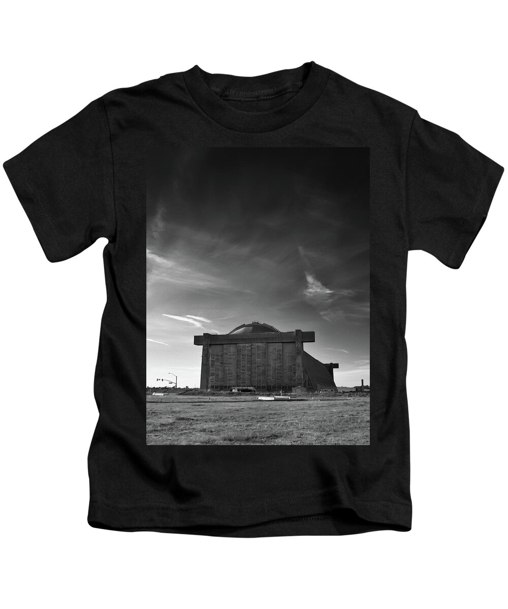 Buildings Kids T-Shirt featuring the photograph Blimp Hangar at Tustin by Guy Whiteley