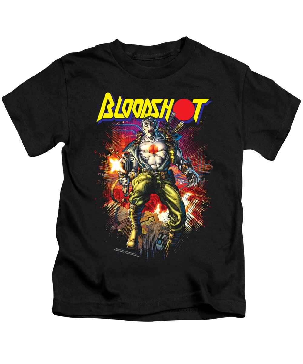  Kids T-Shirt featuring the digital art Bloodshot - Vintage Bloodshot by Brand A