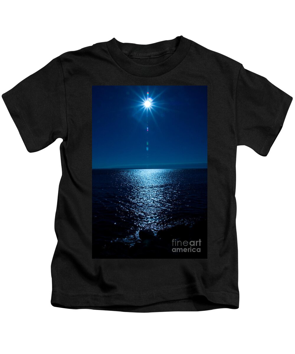 Sunset Kids T-Shirt featuring the photograph Blue Sunset Sky by Dana Kern