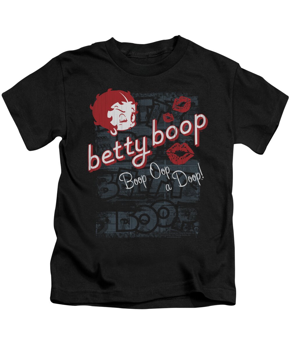 Betty Boop Kids T-Shirt featuring the digital art Boop - Boop Oop by Brand A