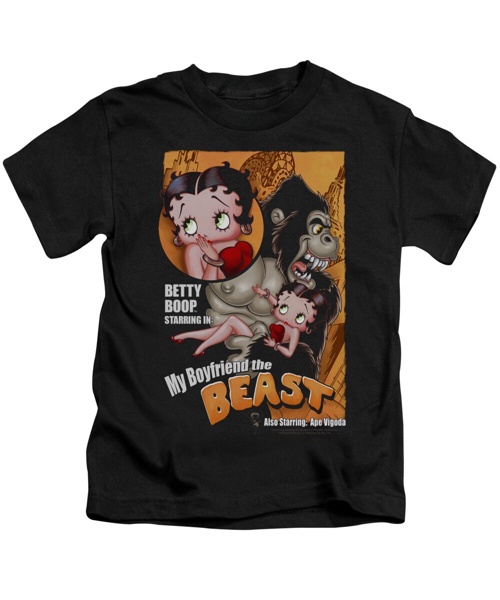  Kids T-Shirt featuring the digital art Boop - Boyfriend The Beast by Brand A