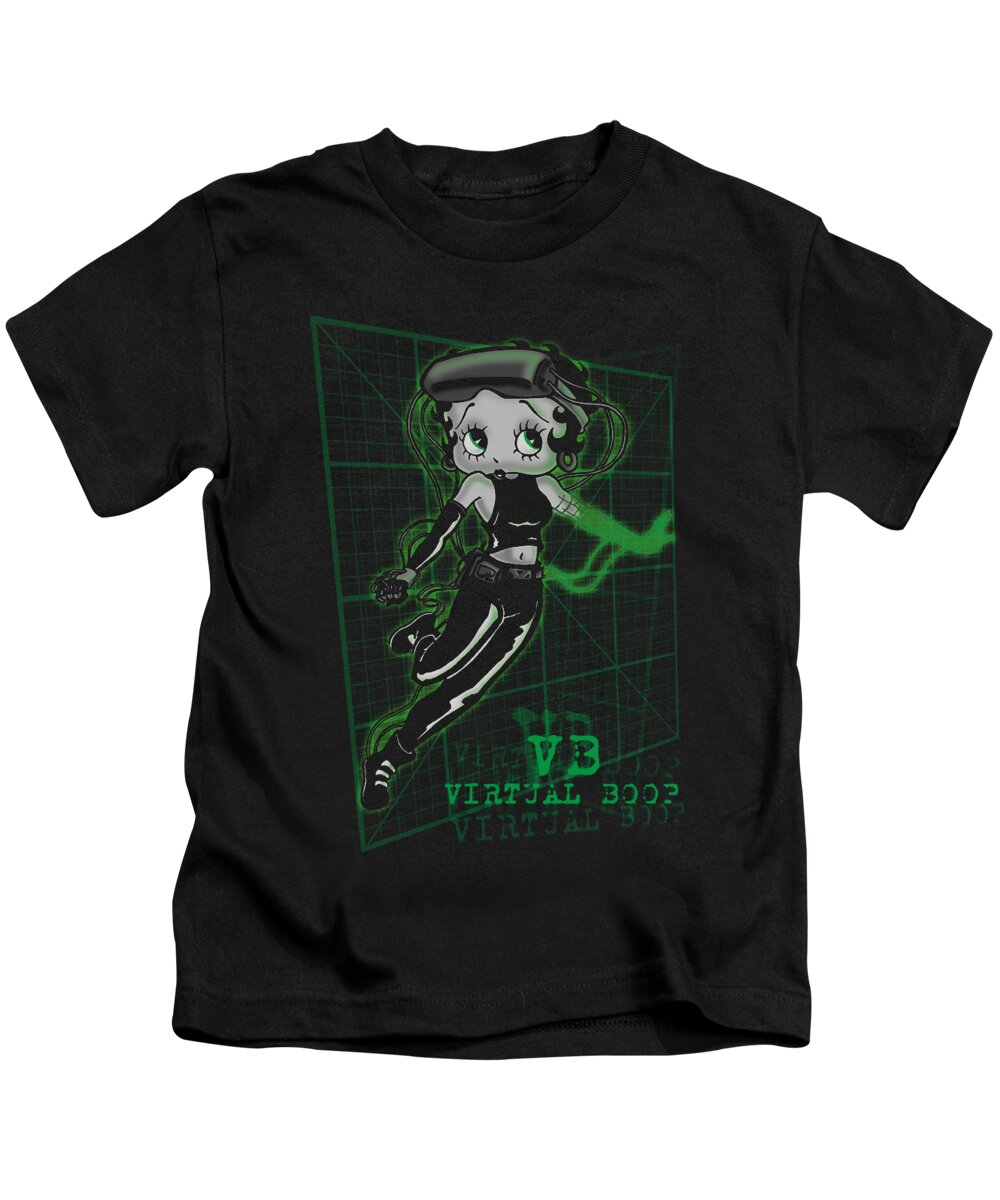 Betty Boop Kids T-Shirt featuring the digital art Boop - Virtual Boop by Brand A