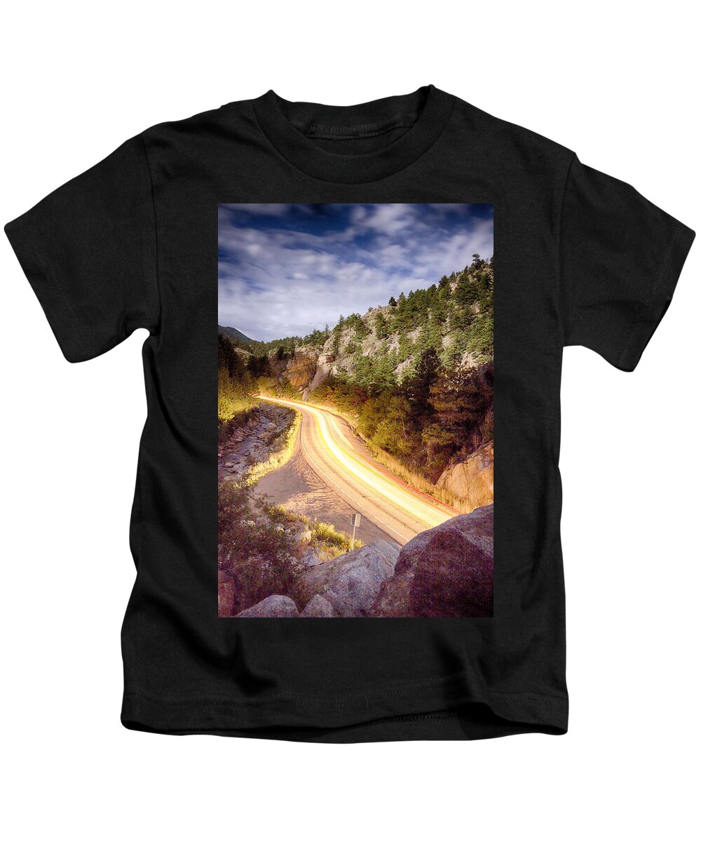 Night Kids T-Shirt featuring the photograph Boulder Canyon Beams Of Light by James BO Insogna
