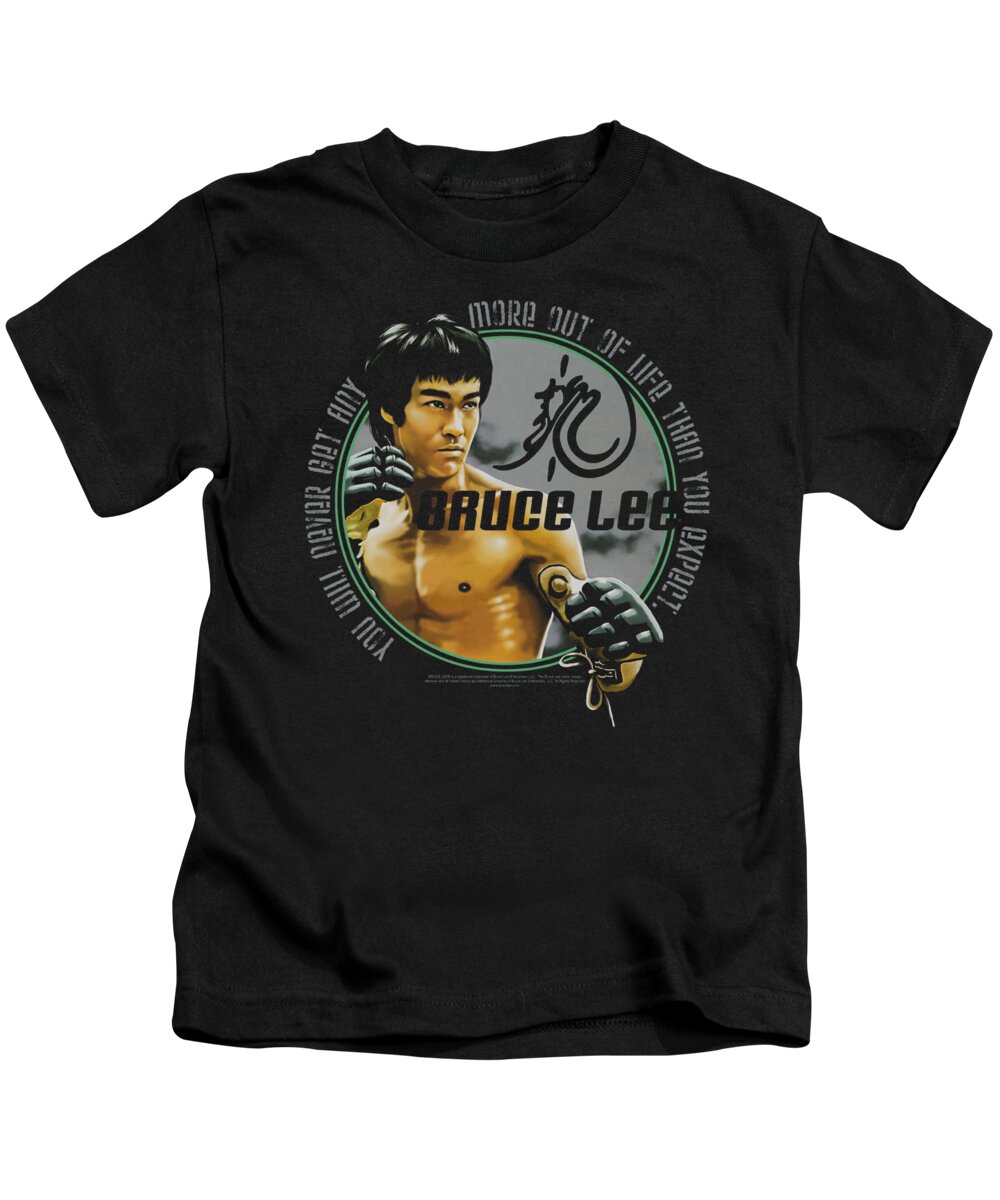Bruce Lee Kids T-Shirt featuring the digital art Bruce Lee - Expectations by Brand A
