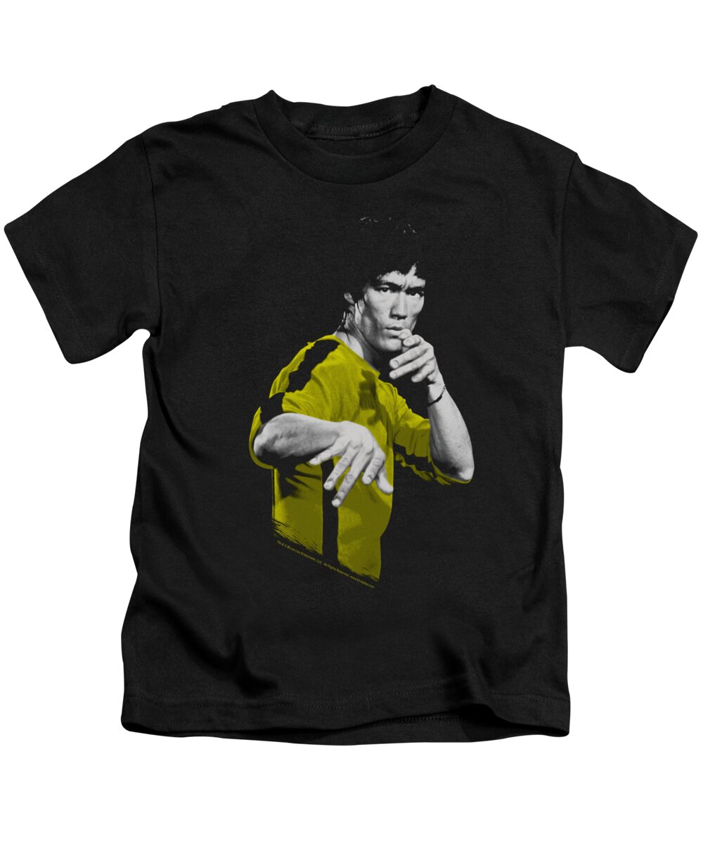 Bruce Lee Kids T-Shirt featuring the digital art Bruce Lee - Suit Of Death by Brand A