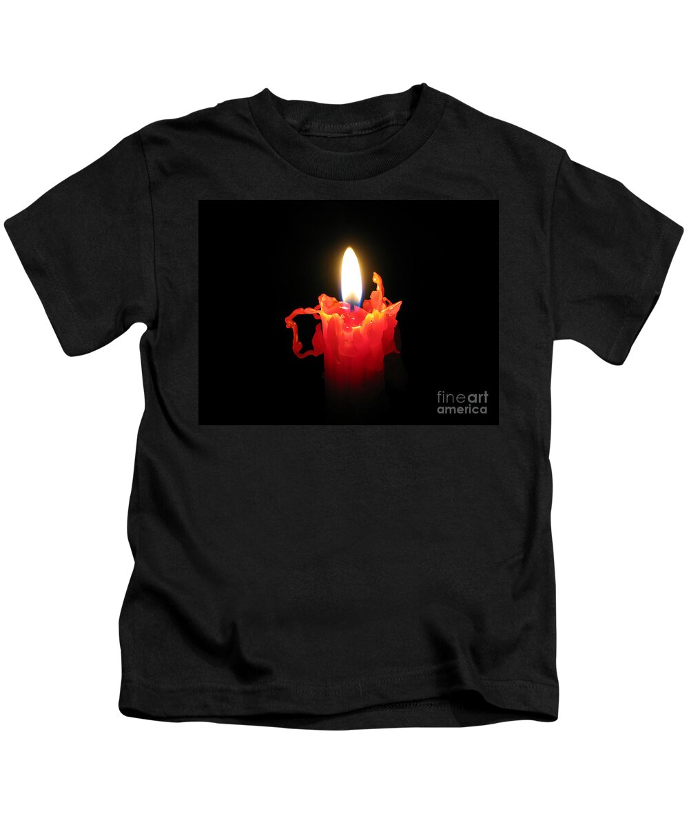 Candle Kids T-Shirt featuring the photograph Burnout by Ann Horn