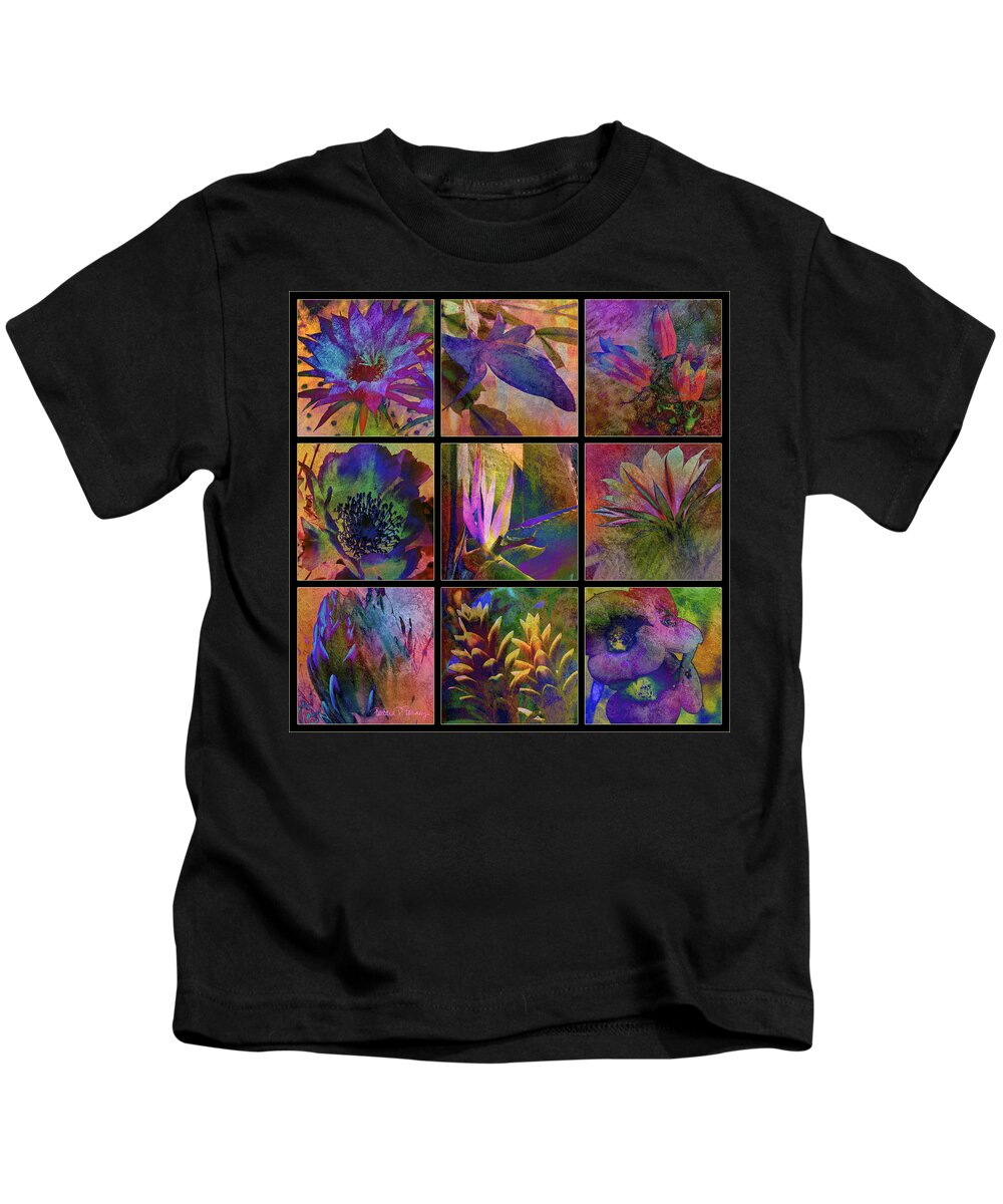 Cactus Kids T-Shirt featuring the digital art Cactus Flowers by Barbara Berney