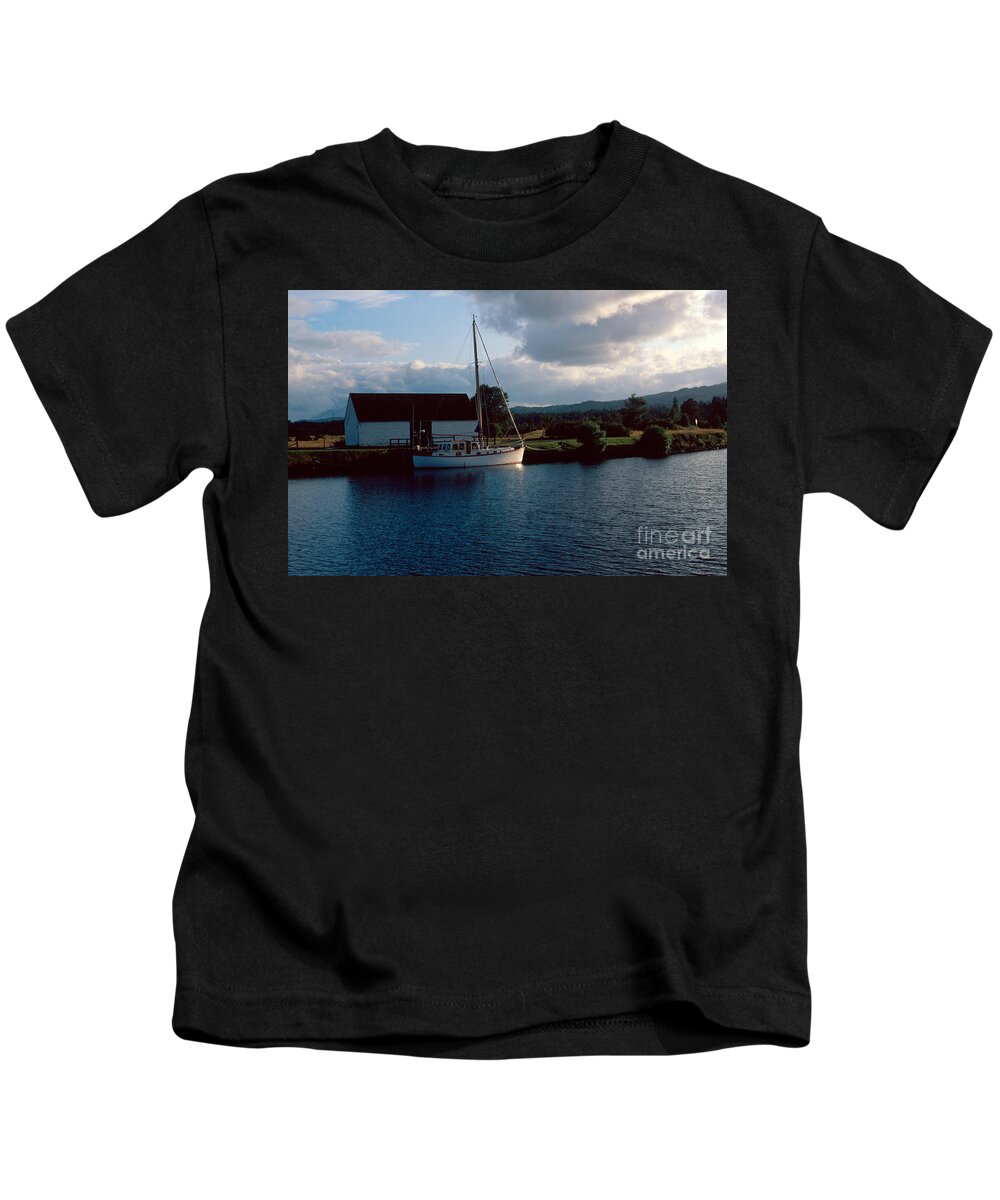 Loch Ness Kids T-Shirt featuring the photograph Caledonian canal by Riccardo Mottola