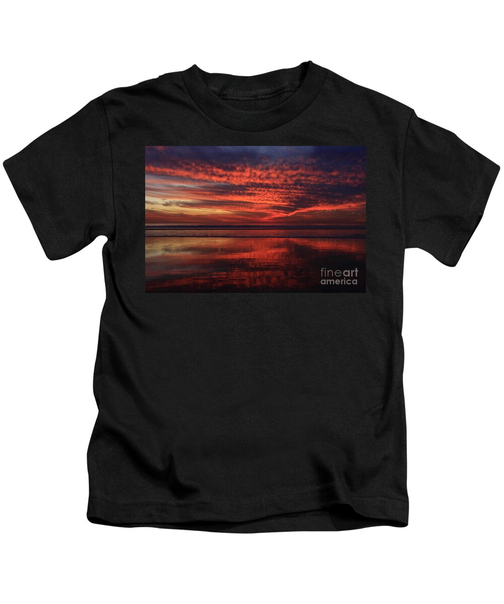 Landscapes Kids T-Shirt featuring the photograph Cardiff Afterglow by John F Tsumas