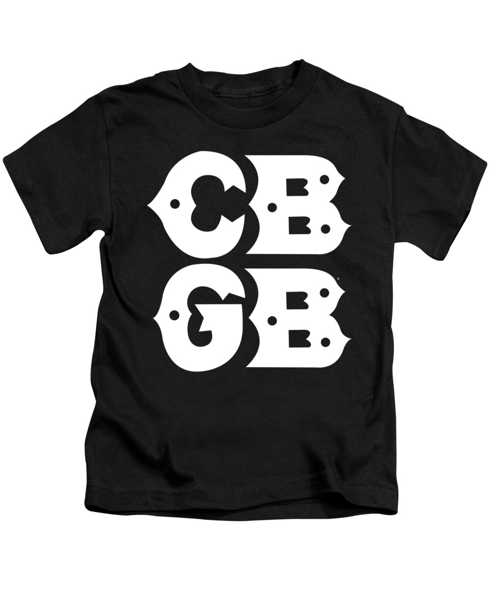  Kids T-Shirt featuring the digital art Cbgb - Stacked Logo by Brand A