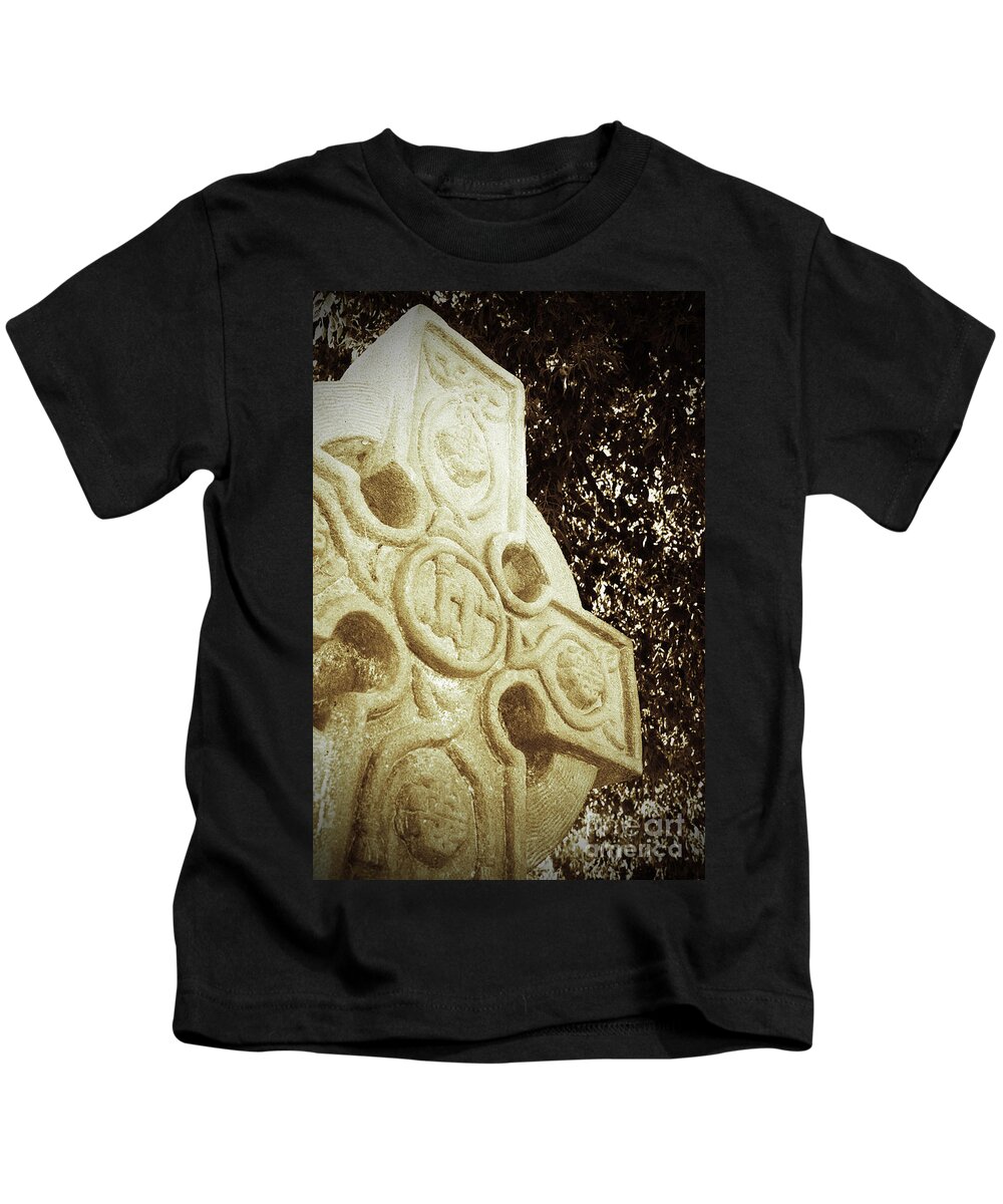 Cross Kids T-Shirt featuring the photograph Celtic Cross by Kelly Holm