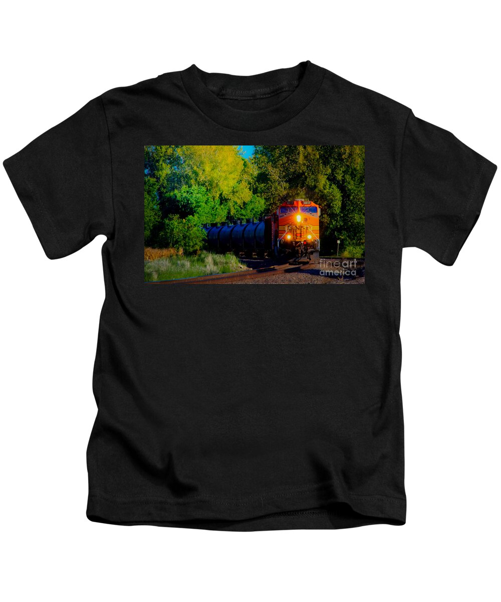 Train Kids T-Shirt featuring the photograph Chooo Chooo Train by Peggy Franz