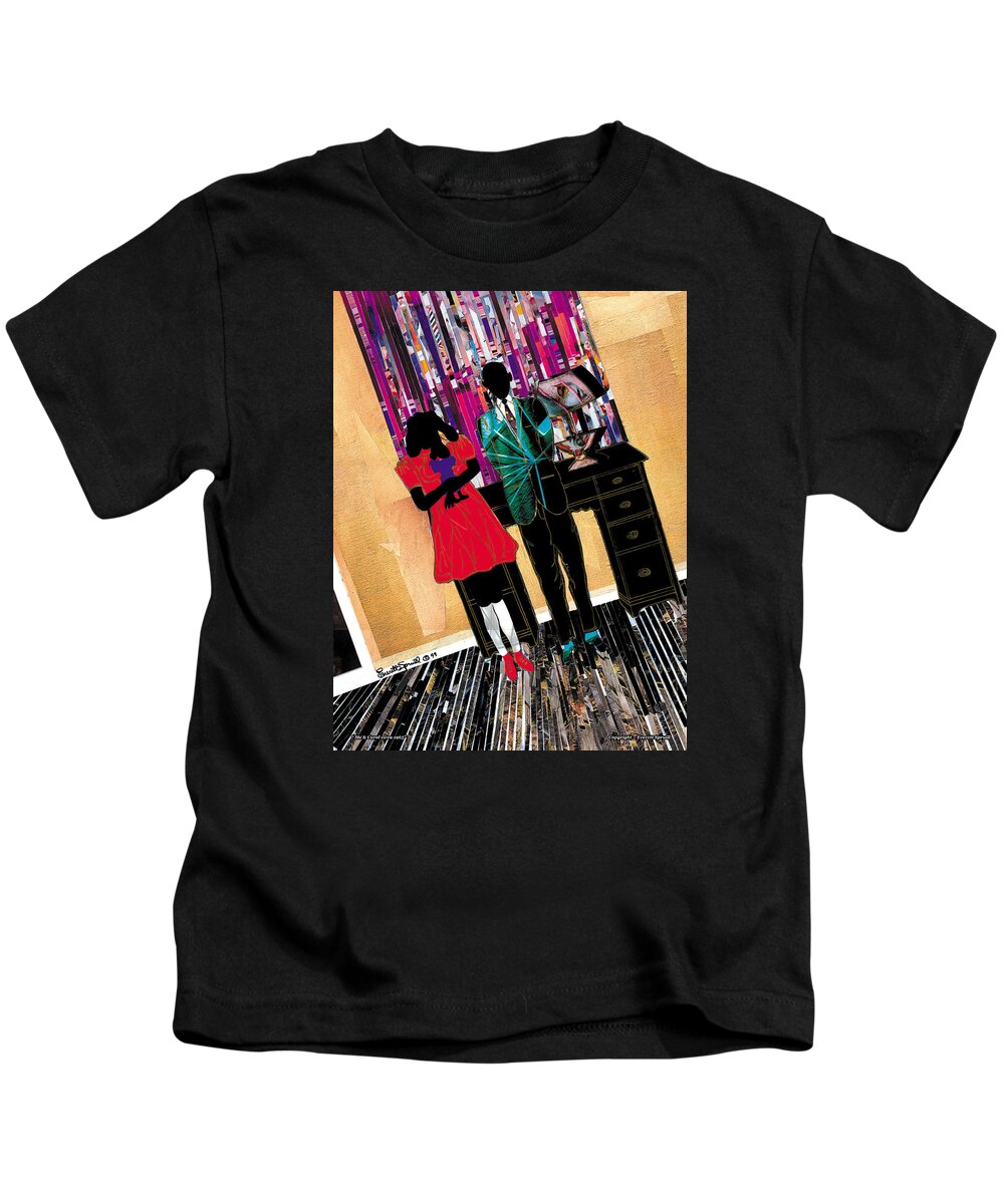 Everett Spruill Kids T-Shirt featuring the painting Me and Carol by Everett Spruill