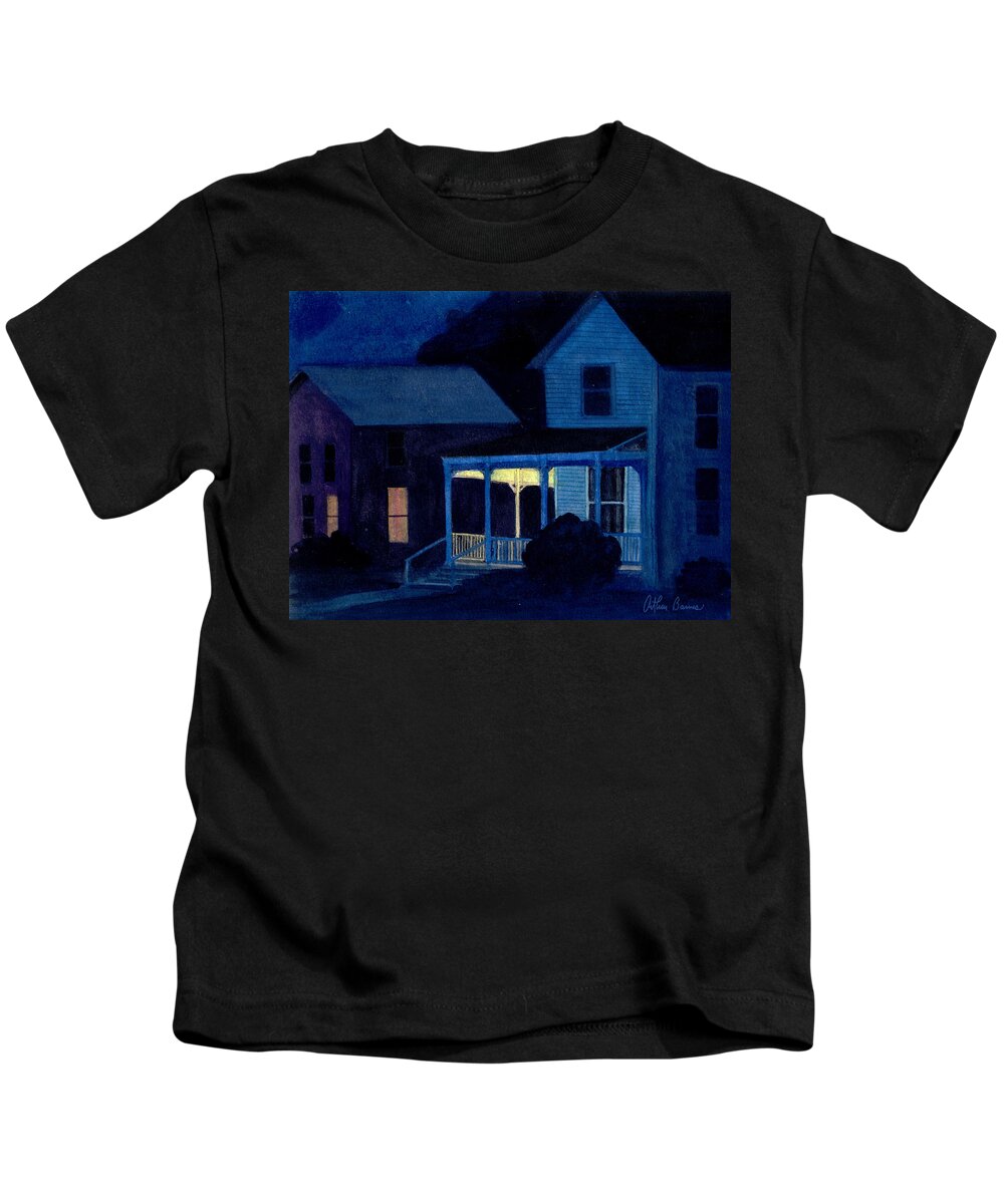 Landscape Kids T-Shirt featuring the painting Church Street by Arthur Barnes