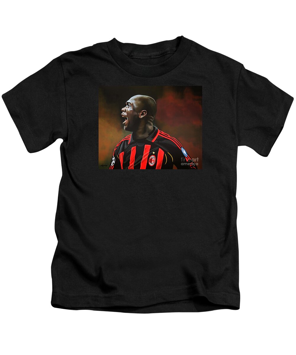 Clarence Seedorf Kids T-Shirt featuring the painting Clarence Seedorf by Paul Meijering