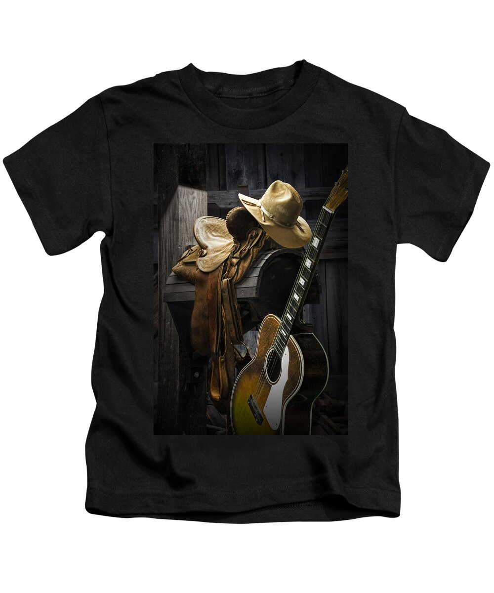 Landscape Kids T-Shirt featuring the photograph Country and Western Music by Randall Nyhof