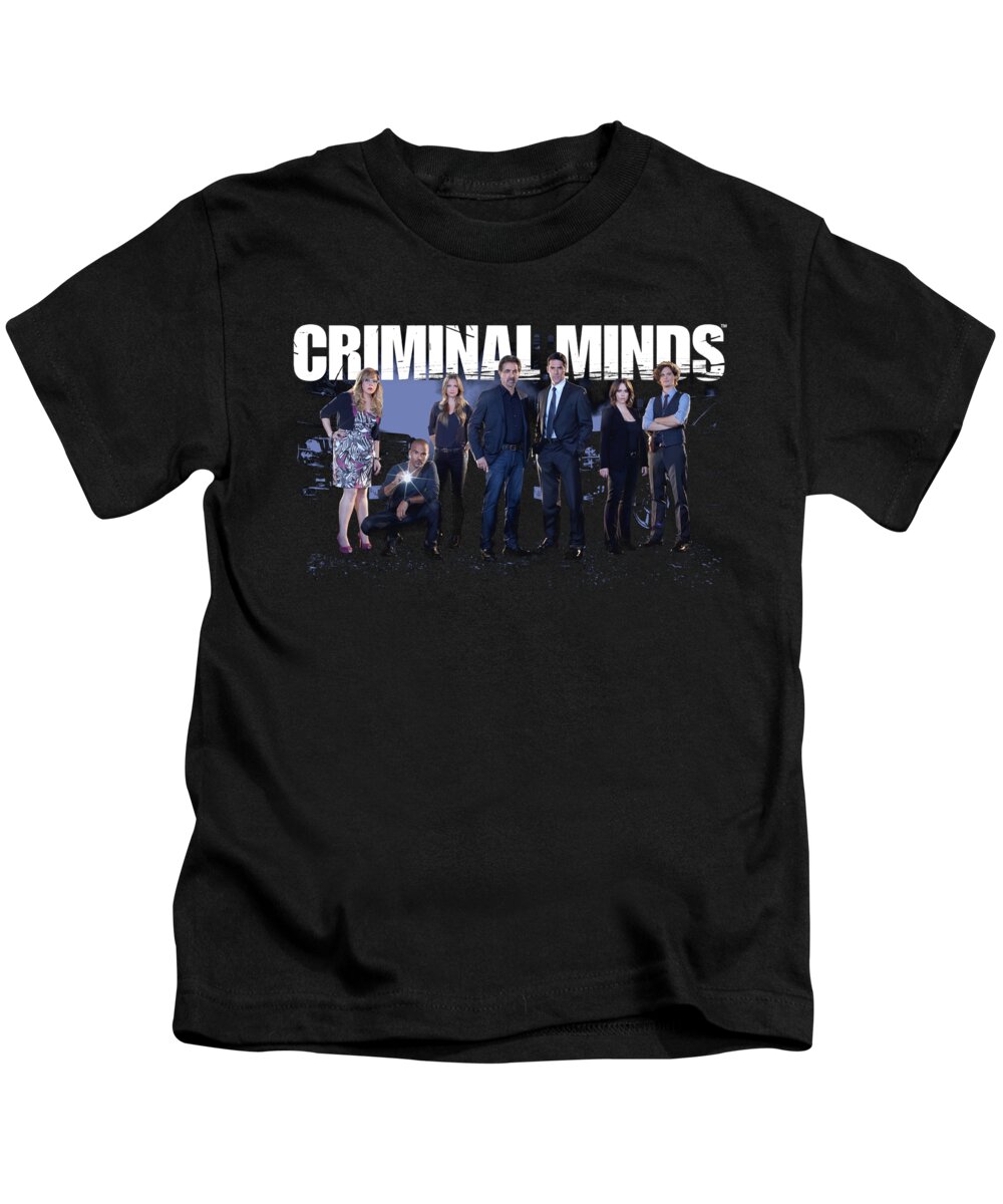  Kids T-Shirt featuring the digital art Criminal Minds - Season 10 Cast by Brand A