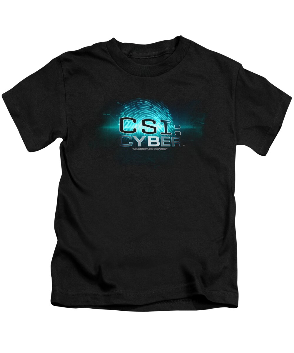  Kids T-Shirt featuring the digital art Csi: Cyber - Thumb Print by Brand A