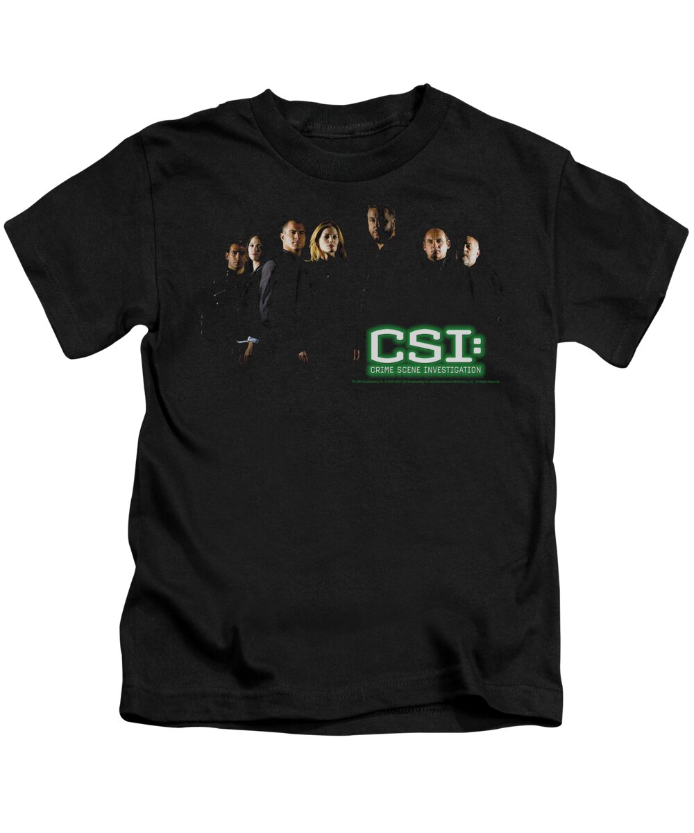 CSI Kids T-Shirt featuring the digital art Csi - Shadow Cast by Brand A