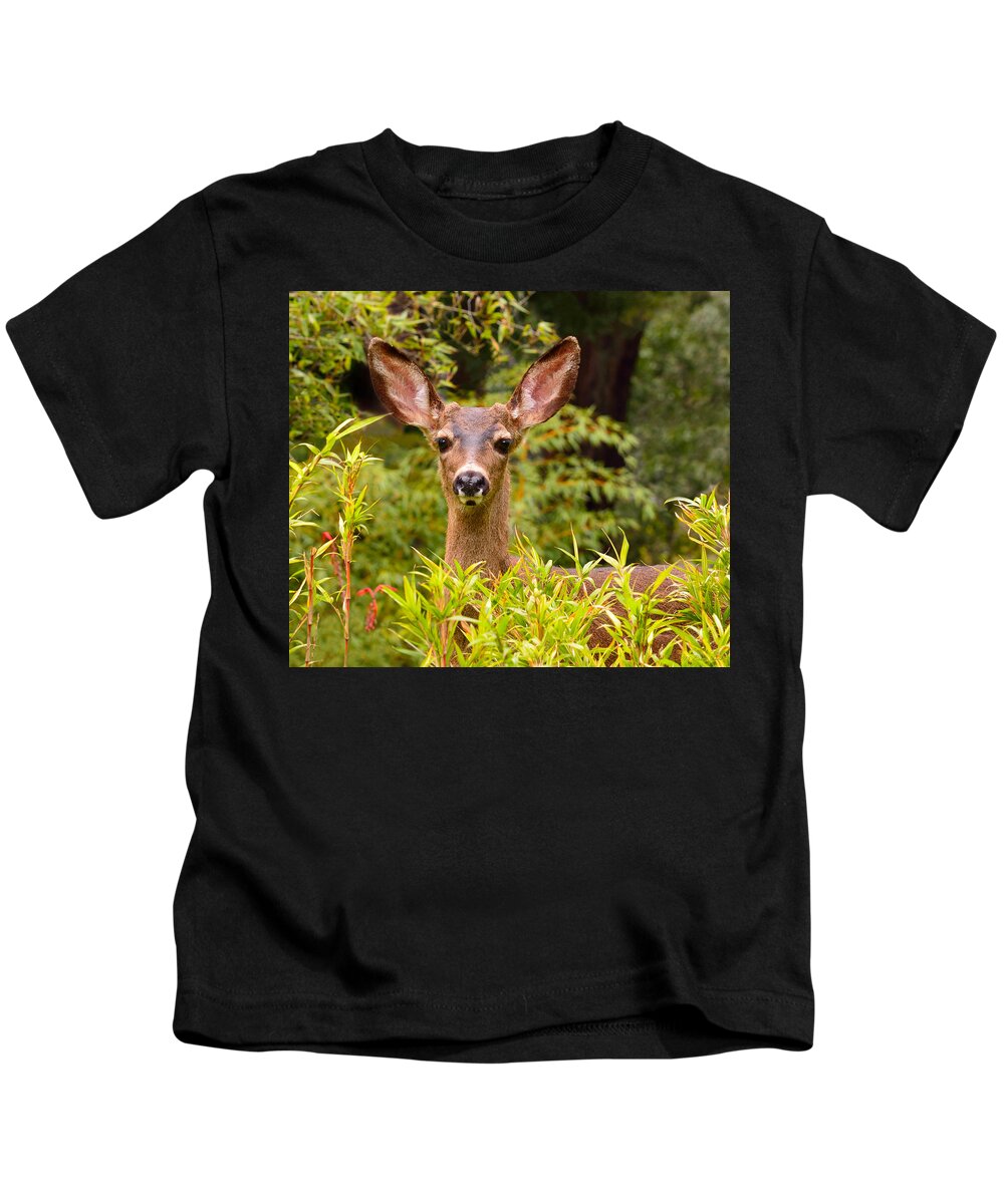 Deer Kids T-Shirt featuring the photograph Curiosity by Brian Tada