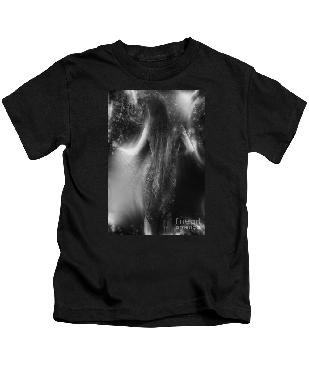 Festblues Kids T-Shirt featuring the photograph Dancing in the Moonlight... by Nina Stavlund