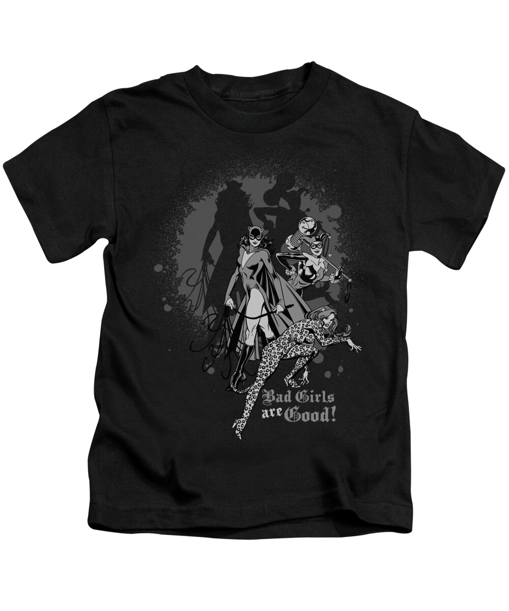  Kids T-Shirt featuring the digital art Dc - Bad Girls Are Good by Brand A
