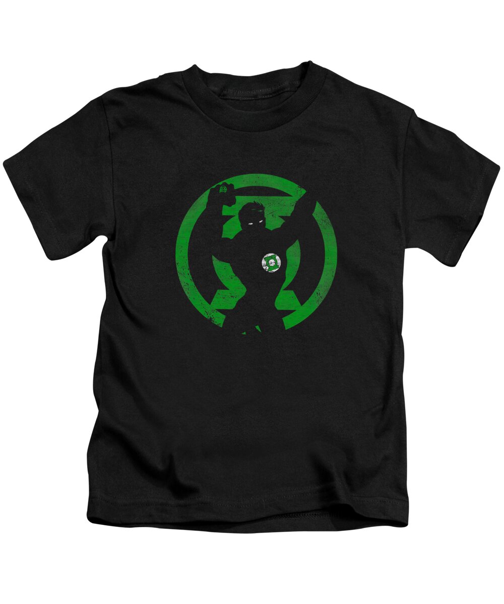  Kids T-Shirt featuring the digital art Dc - Gl Symbol Knockout by Brand A