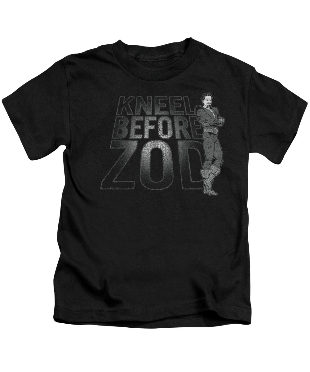 Dc Comics Kids T-Shirt featuring the digital art Dc - Kneel Zod by Brand A