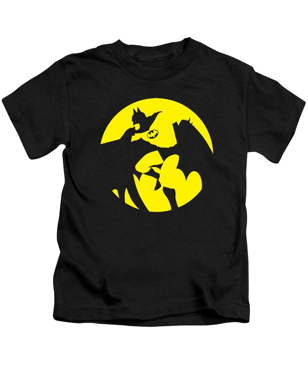  Kids T-Shirt featuring the digital art Dco - Batman Spotlight by Brand A