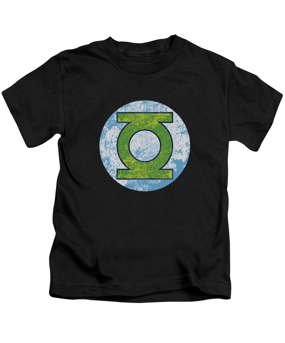  Kids T-Shirt featuring the digital art Dco - Gl Neon Distress Logo by Brand A