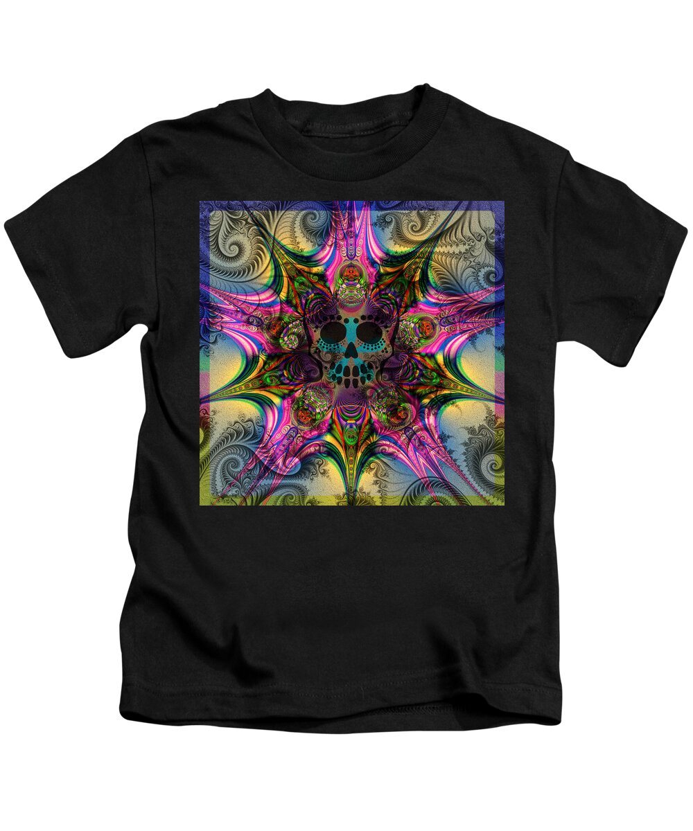 Sugar Skull Kids T-Shirt featuring the digital art Dead Star by Kiki Art