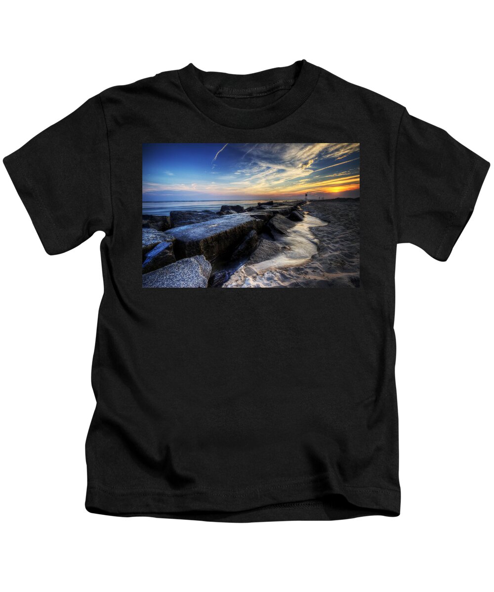 Atlantic Kids T-Shirt featuring the photograph Delaware Sunrise at Indian River Inlet by David Dufresne